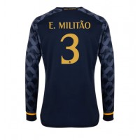Real Madrid Eder Militao #3 Vonkajší futbalový dres 2023-24 Dlhy Rukáv